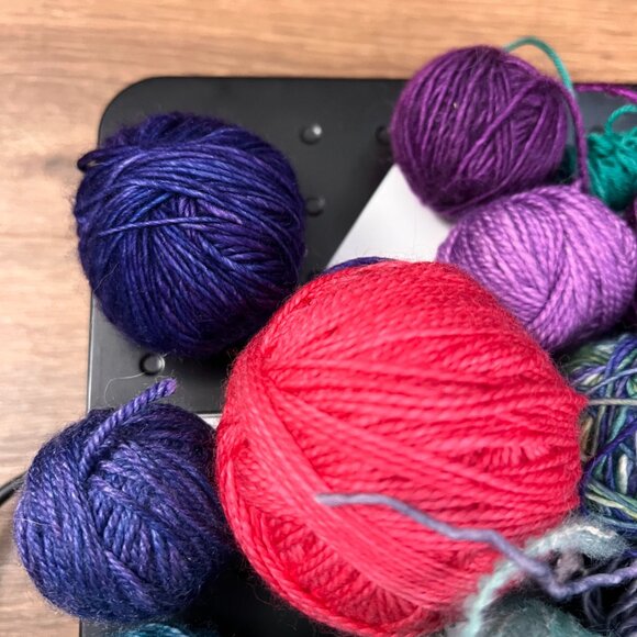 Natural Fiber Hand-Spun Hand Dyed Yarn Remnant Lot - Picture 12 of 16